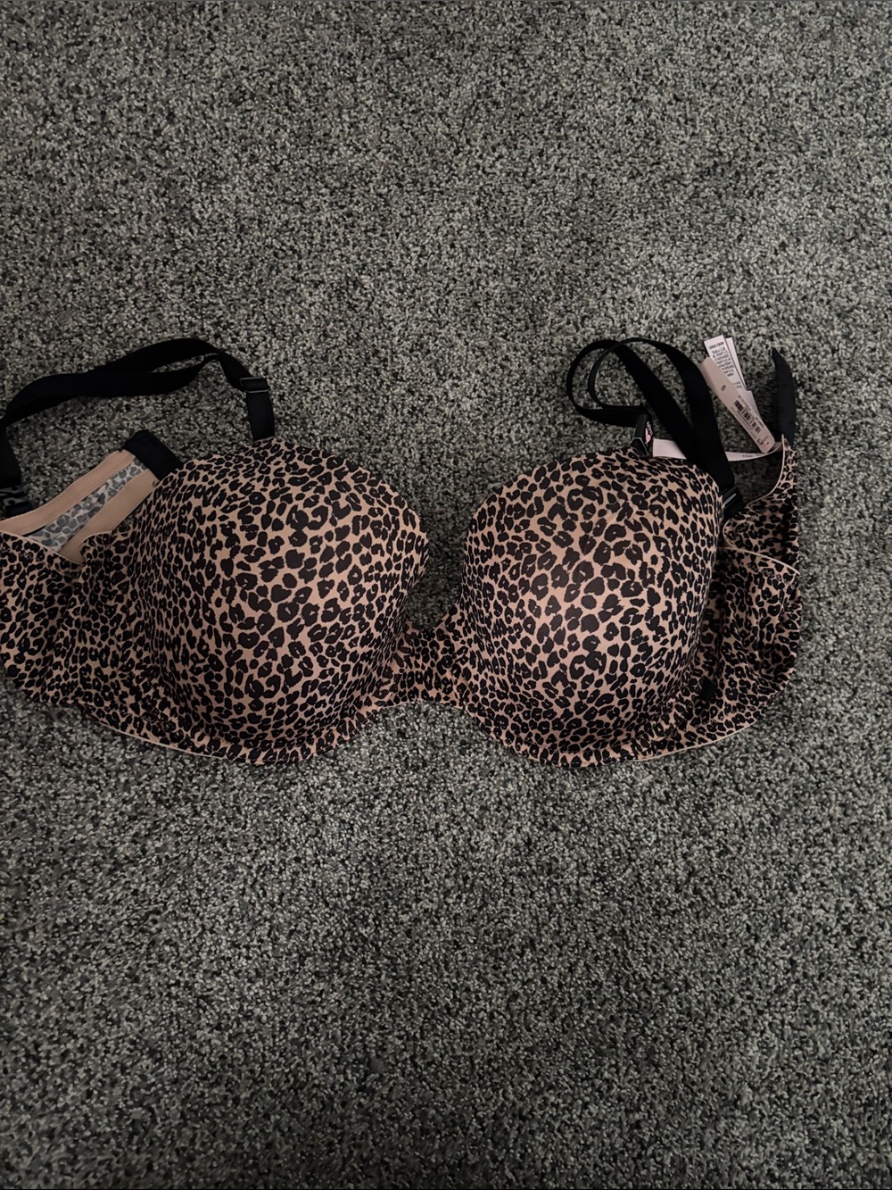Victoria's Secret Leopard Print Push-Up Bra - Tan & Black
